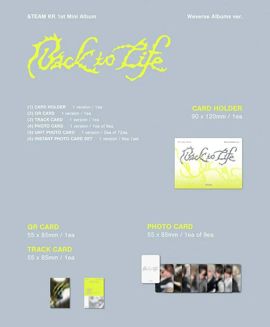 &TEAM - BACK TO LIFE (WEVERSE ALBUM)