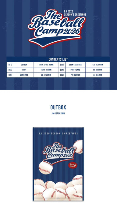 B.I - 2026 SEASON'S GREETINGS (THE BASEBALL CAMP 2026)
