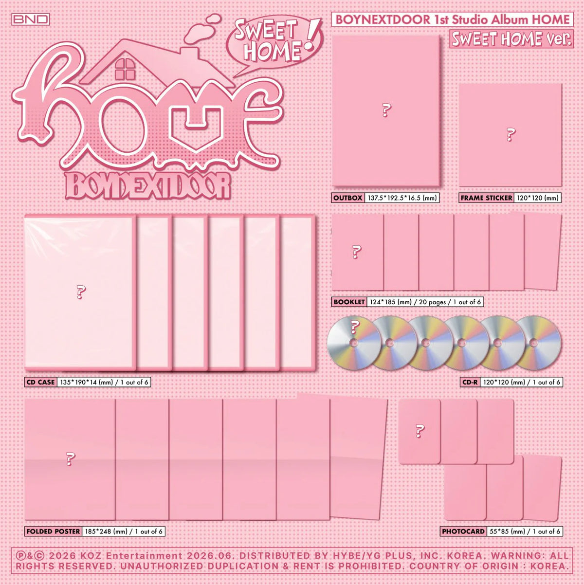 [PRE-ORDER] BOYNEXTDOOR - HOME (SWEET HOME VER.)