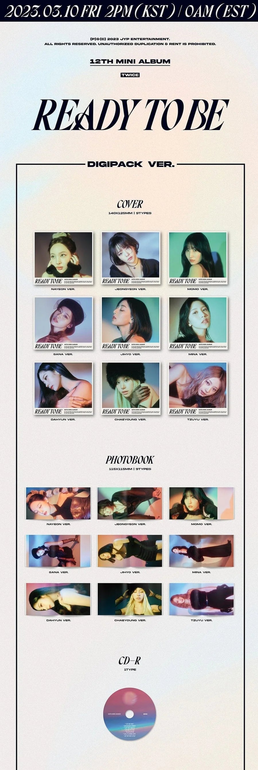 TWICE - READY TO BE (DIGIPACK VER.)