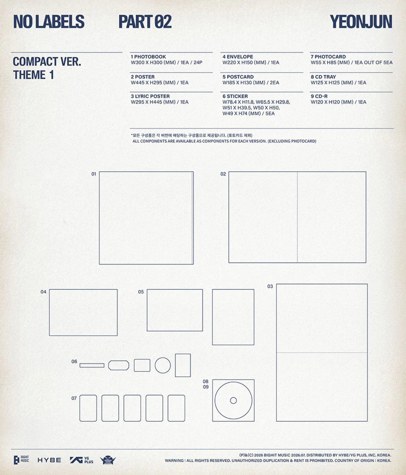 [PRE-ORDER] YEONJUN - NO LABELS: PART 02 (Compact Version)