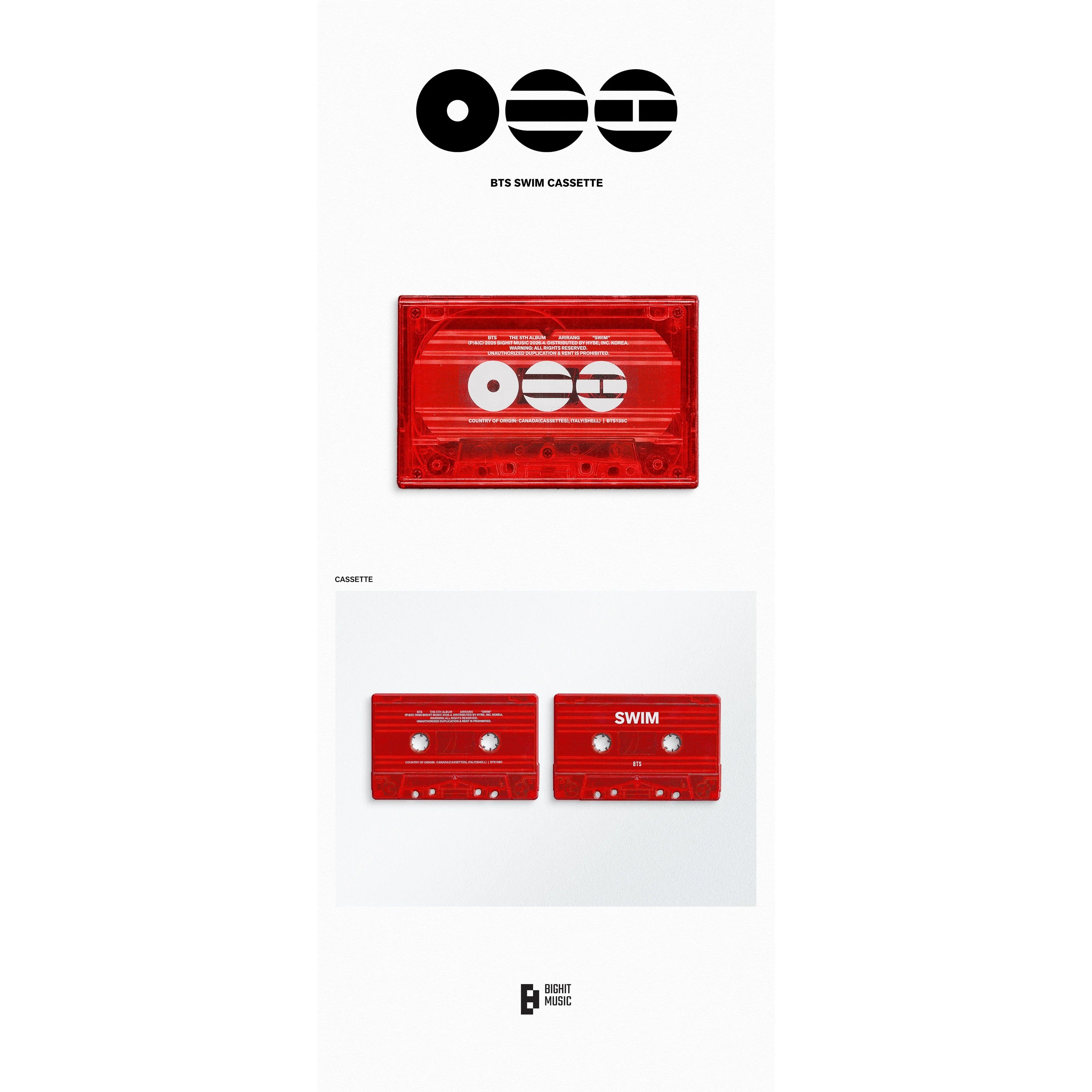 BTS - SWIM Cassette