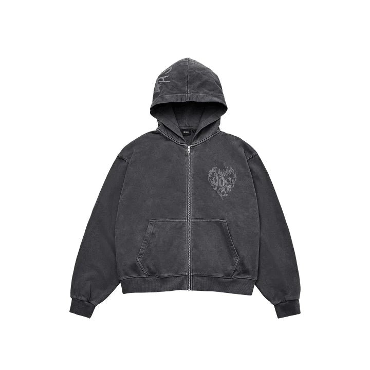 ENHYPEN - 109 Zip-Up Hoodie (Charcoal) by SUNGHOON [Artist-Made