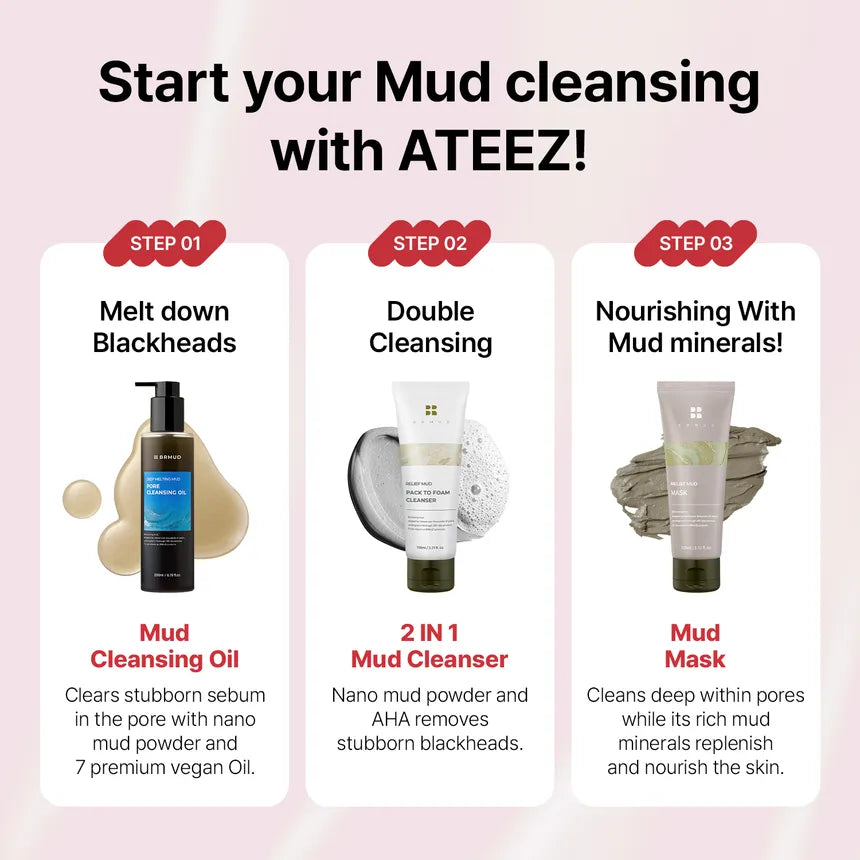 BRMUD - ATEEZ 3 Step Cleansing Set