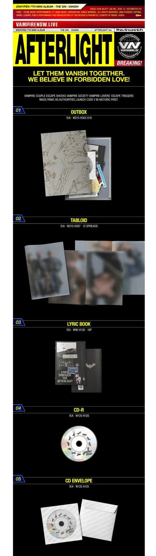 [PRE-ORDER] ENHYPEN - THE SIN : VANISH