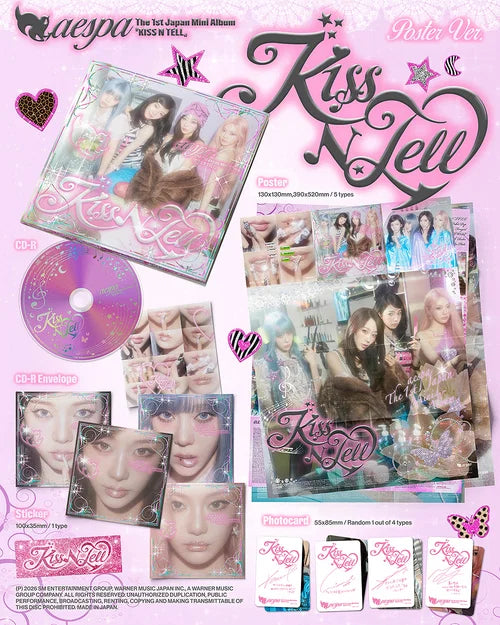 [PRE-ORDER] AESPA - KISS N TELL (POSTER VER.)