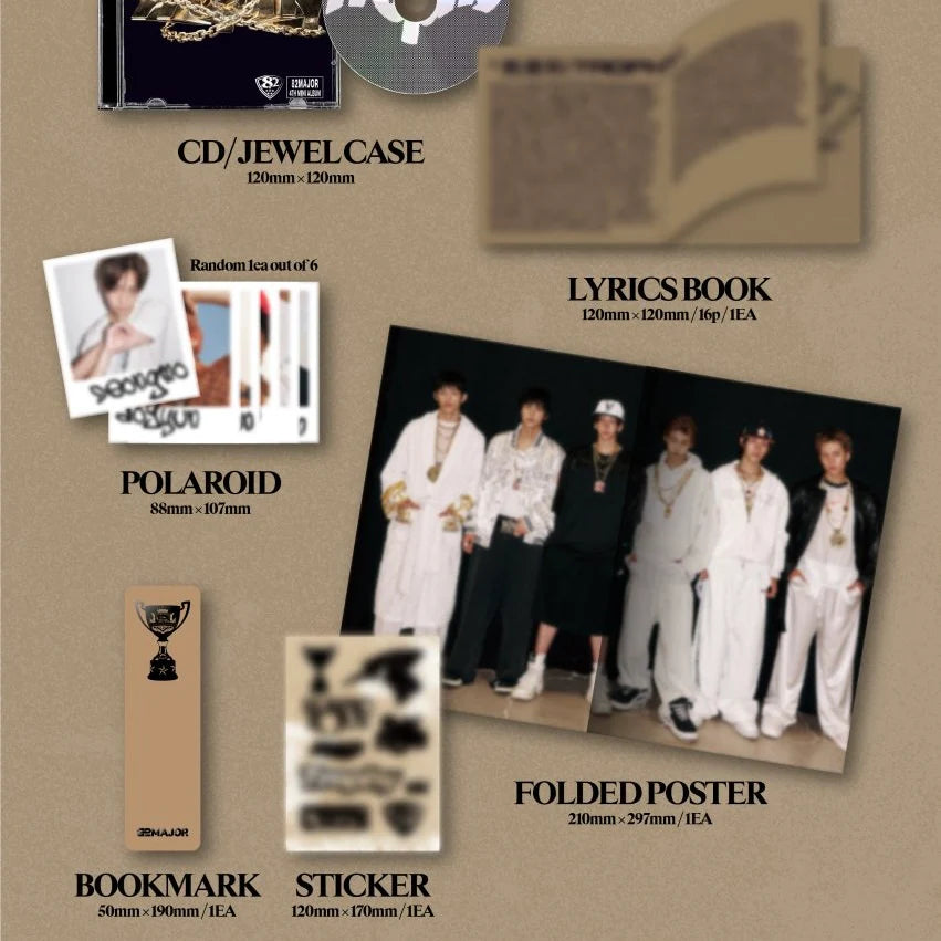 EUROPE SIGNED ALBUM EVENT 82MAJOR - Trophy - 4th Mini Album (Classic Ver.)