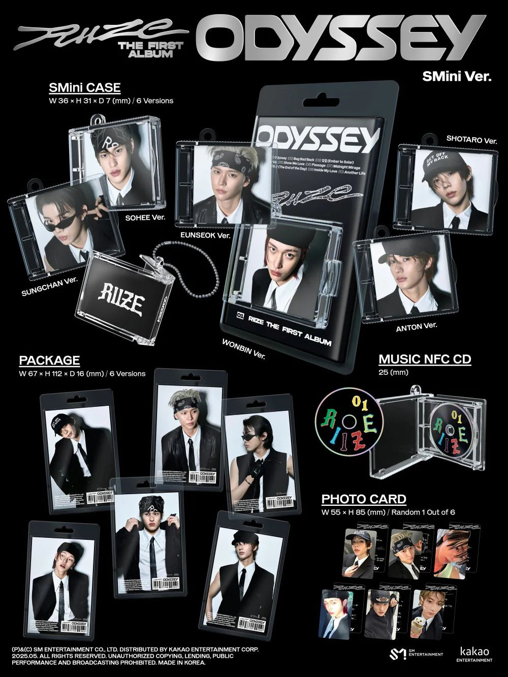 RIIZE - 1ST ALBUM [ODYSSEY] (SMINI VER.)