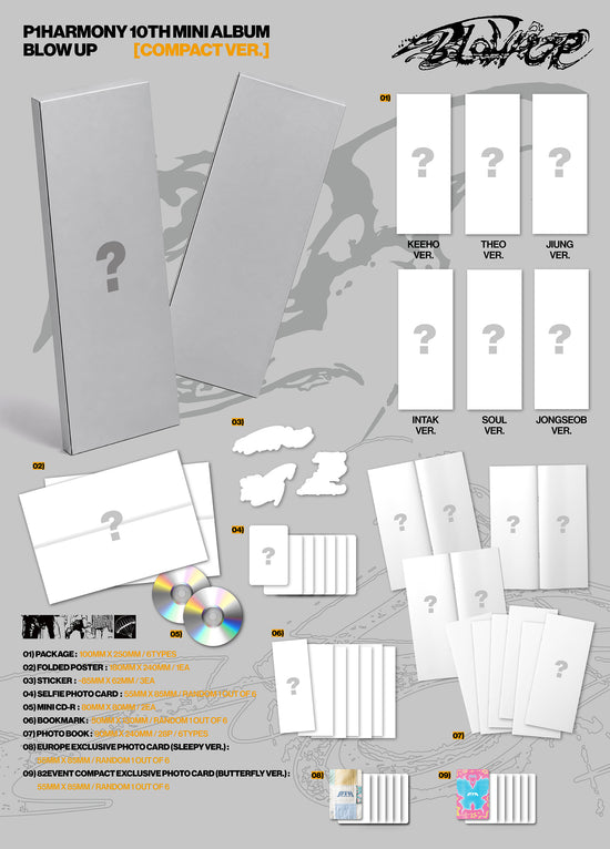 [PRE-ORDER] P1Harmony - BLOW UP (Compact Ver.) - Europe 82EVENT Exclusive