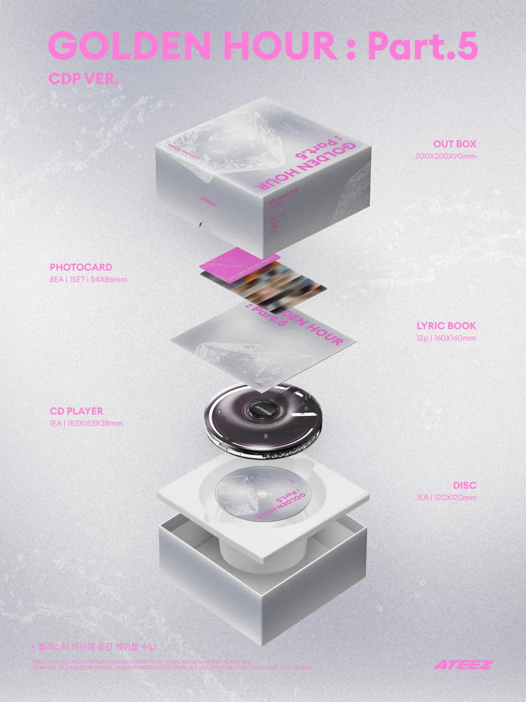 [PRE-ORDER] ATEEZ - GOLDEN HOUR : Part.5 + MAKESTAR POB (CDP VER.)