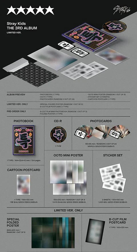STRAY KIDS - 5 STAR (★★★★★) LIMITED VER. (3RD FULL ALBUM)