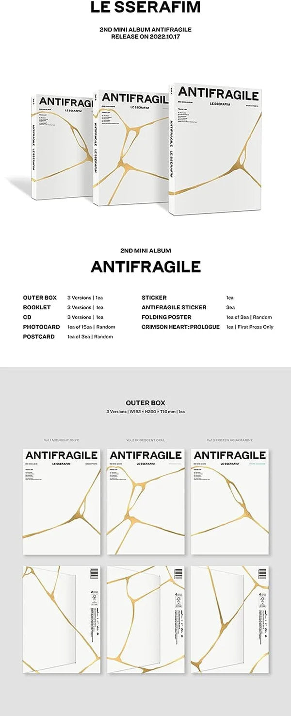 LE SSERAFIM - 2ND MINI ALBUM ANTIFRAGILE