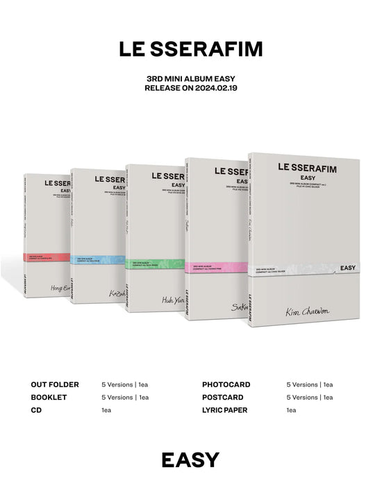 LE SSERAFIM - EASY (3RD MINI ALBUM) COMPACT VER.