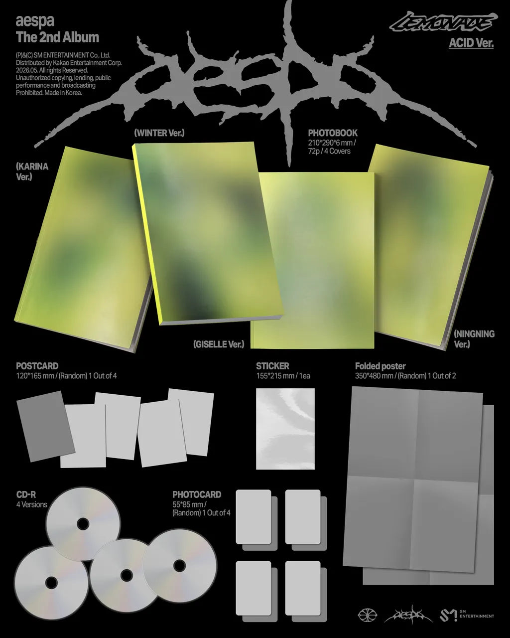 [PRE-ORDER] AESPA - LEMONADE (ACID Ver.)