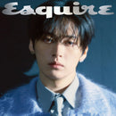 Lee know stray kids on the cover of esquire magazine with blue sweetshirt