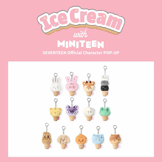 [PRE-ORDER] SEVENTEEN - Face Keyring [Ice Cream with MINITEEN Official MD]