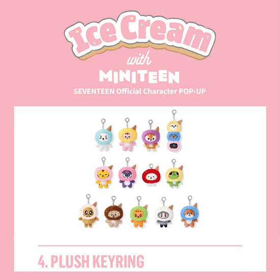 [PRE-ORDER] SEVENTEEN - PLUSH KEYRING [Ice Cream with MINITEEN Official MD]