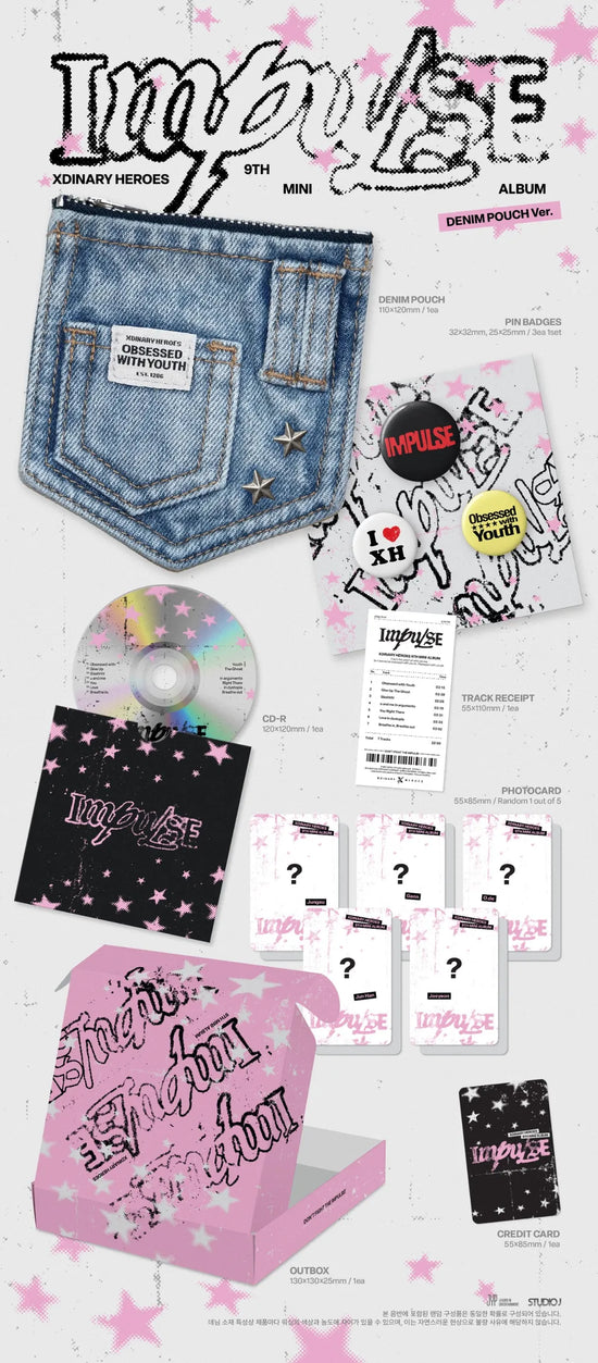 [PRE-ORDER] Xdinary Heroes - MPULSE (DENIM POUCH Ver.)
