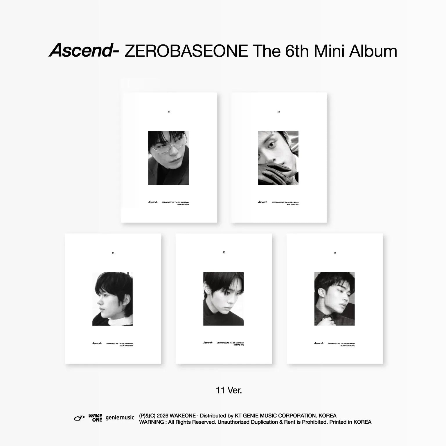 [PRE-ORDER] ZEROBASEONE - ASCEND- (11 ver.)