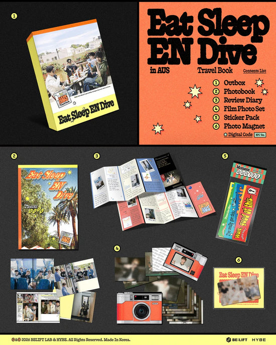 Enhypen - [Eat Sleep EN Dive In AUS] Travel Book MD Merch