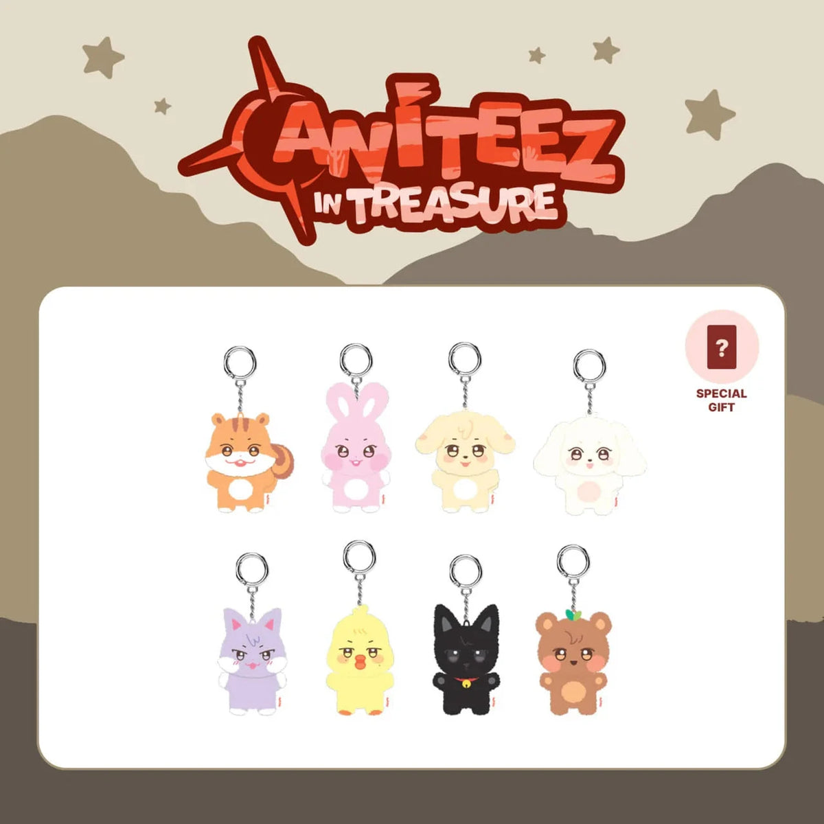 ATEEZ - ANITEEZ IN TREASURE PLUSH KEYRING