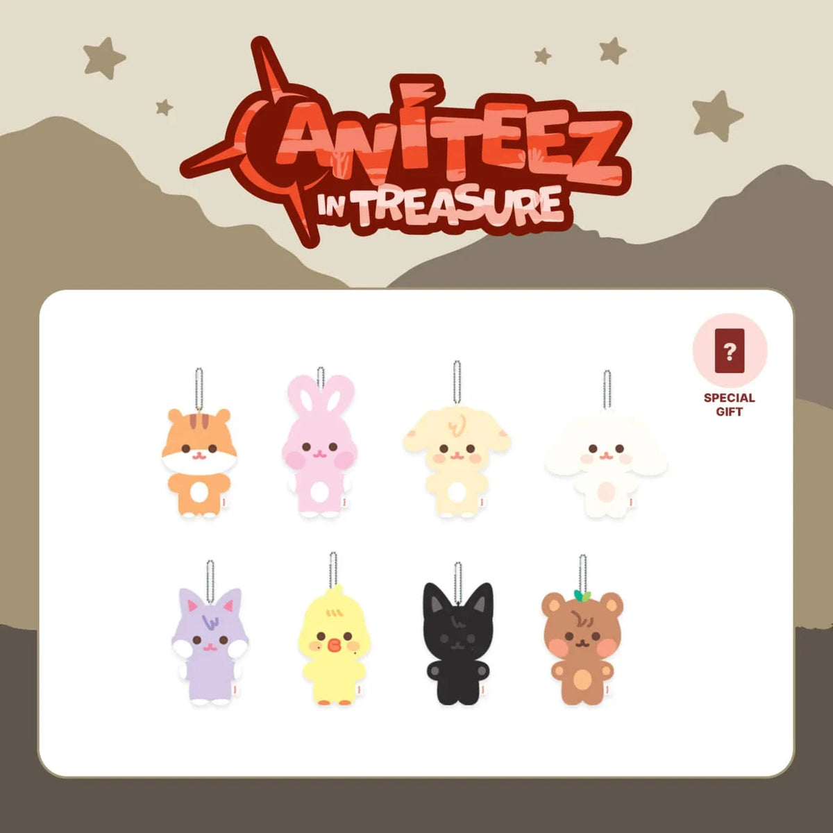 新品未開封　ATEEZ aniteez plush keyring ジョンホ ATEEZ - ANITEEZ X Tiny Plush Keyring [ANITEEZ IN COLOR Official MD