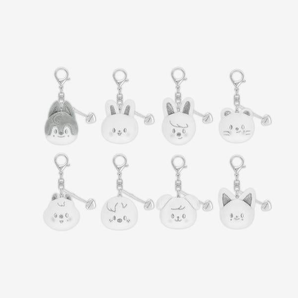 STRAYKIDS - SKZOO FACE KEYRING SILVER