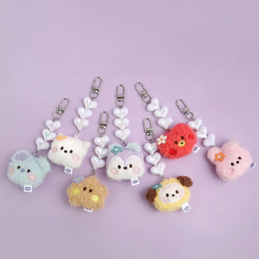 BT21 Beaded Doll Keyring [Face]- SHOOKY