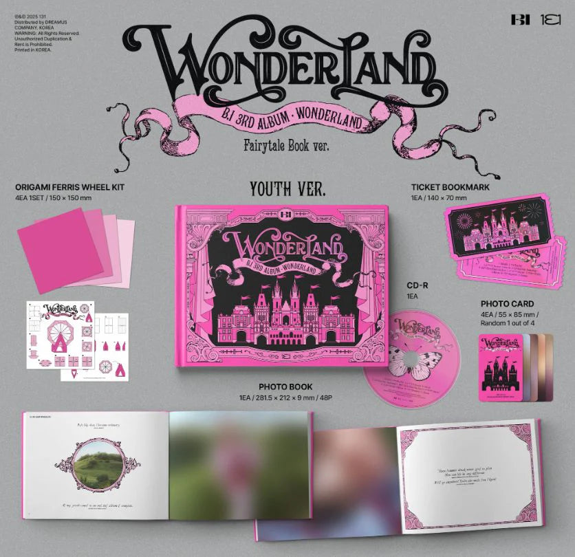 B.I - WONDERLAND (Fairy tale Book ver.) + WITH SPECIAL PHOTOCARD
