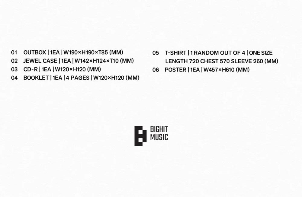 [PRE-ORDER] BTS - ARIRANG (T-SHIRT CD BOX SET)