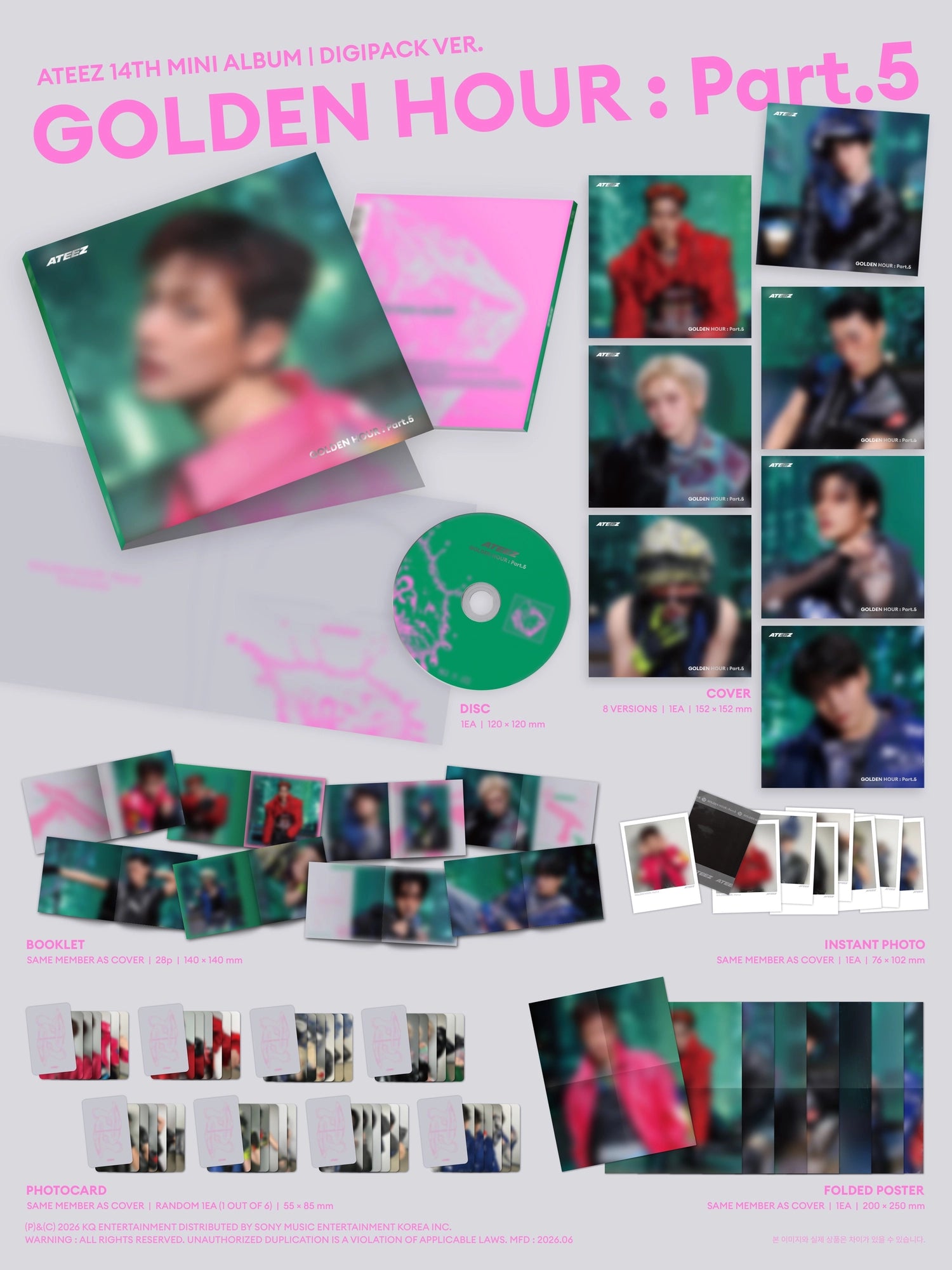 [PRE-ORDER] ATEEZ - GOLDEN HOUR : Part.5 (DIGIPACK ver.)