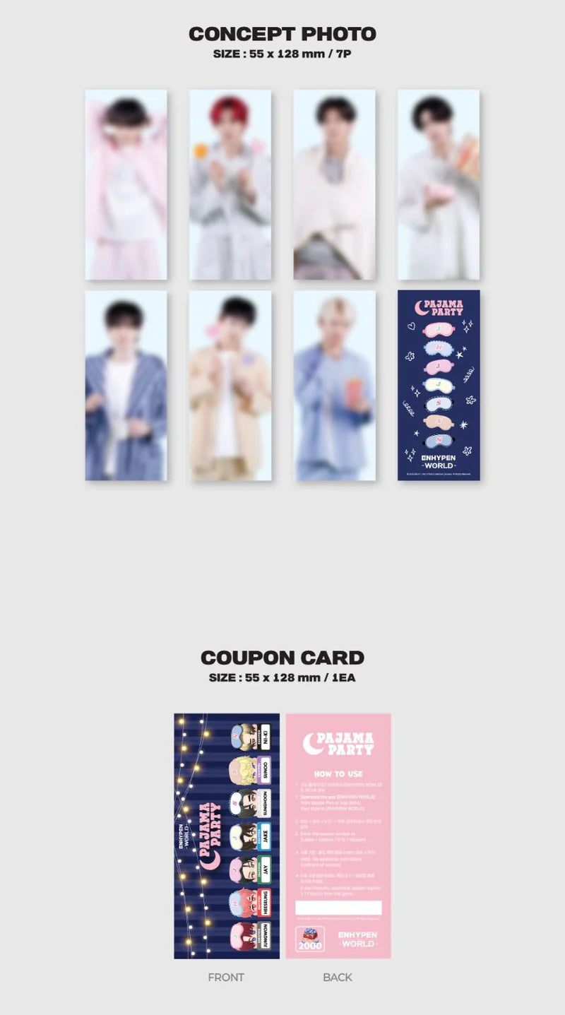 ENHYPEN - WORLD COUPON CARD COLLECTION (PAJAMA PARTY VER.)