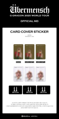 G-DRAGON - CARD STICKER COVER - 2025 WORLD TOUR 'ÜBERMENSCH' OFFICIAL MD