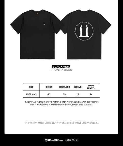 G-DRAGON - T-SHIRT (BLACK COLOR) - 2025 WORLD TOUR 'ÜBERMENSCH' OFFICIAL MD