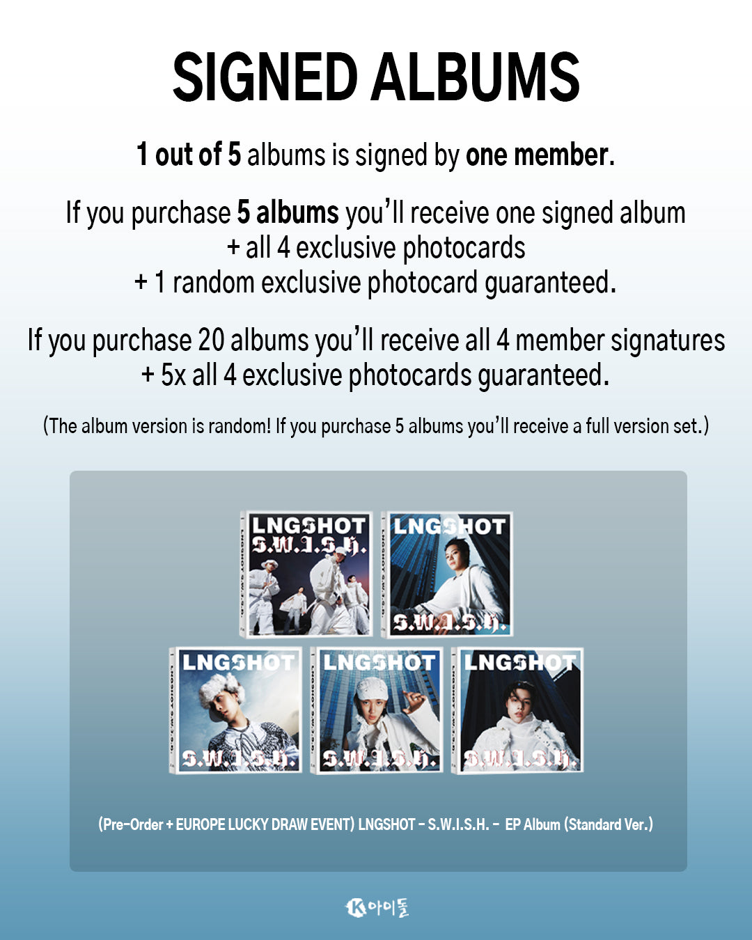(Pre-Order + EUROPE LUCKY DRAW EVENT) LNGSHOT - S.W.I.S.H. - EP Album