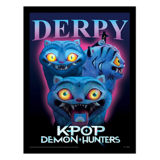 DEMON HUNTERS DERPY FRAMED PRINT