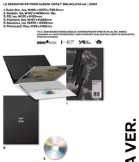 LE SSERAFIM - CRAZY (4TH MINI ALBUM) BALACLAVA VER.