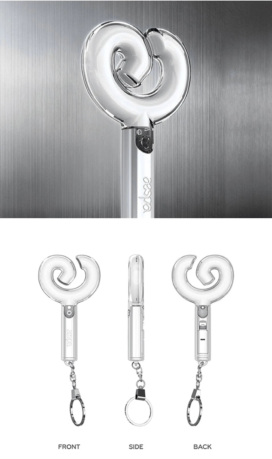 AESPA OFFICIAL MINI FANLIGHT KEYRING VER.2