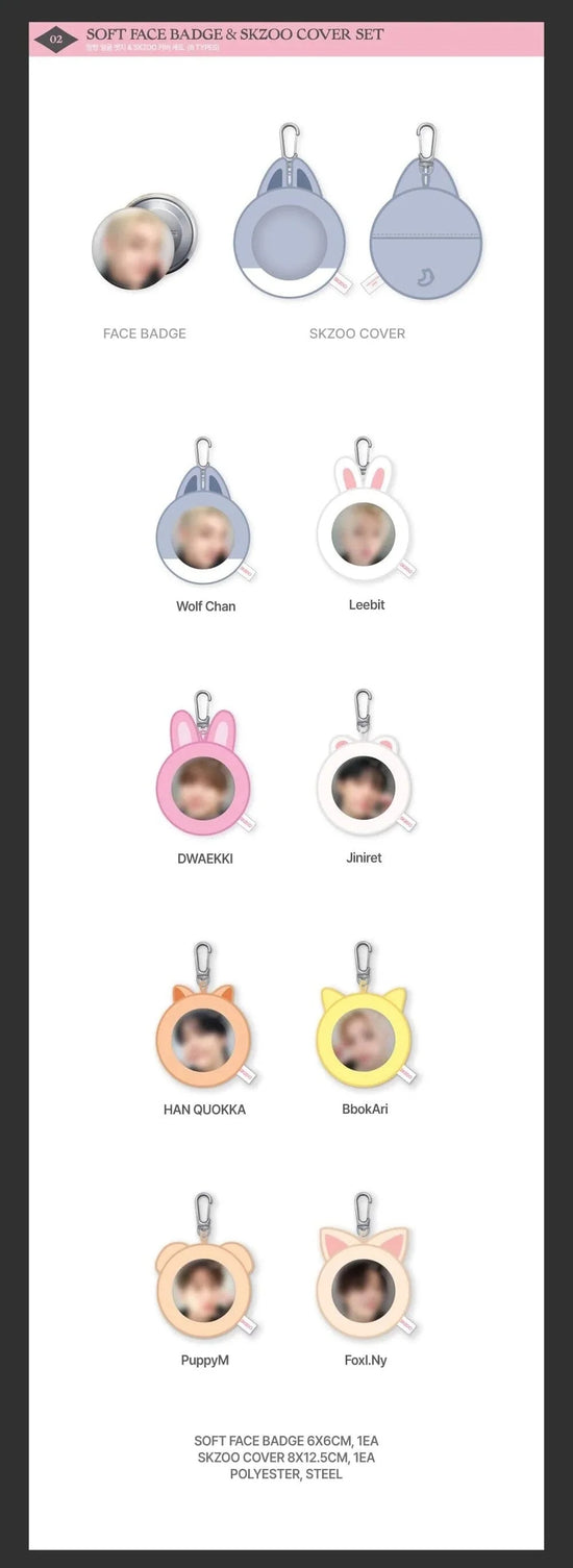 STRAY KIDS - DO IT POP UP STORE OFFICIAL MD- Soft Face Badge& SKZOO Cover