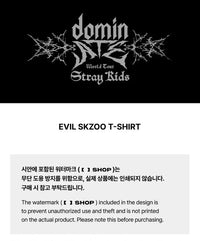 STRAY KIDS - EVIL SKZOO T-SHIRT (DOMINATE WORLD TOUR OFFICIAL MD)