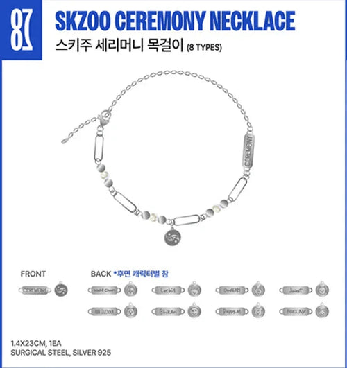 STRAY KIDS - SKZOO Ceremony Necklace - KARMA POP UP STORE OFFICIAL MD 2