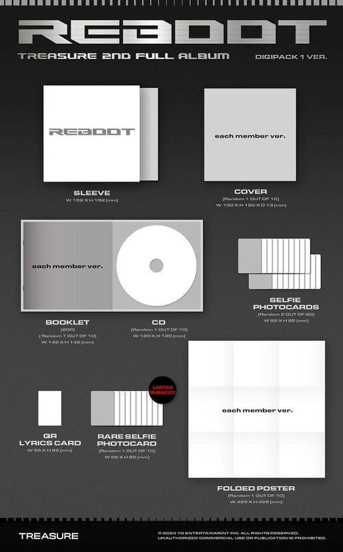 TREASURE -  REBOOT 2ND FULL ALBUM (DIGIPACK VER.)