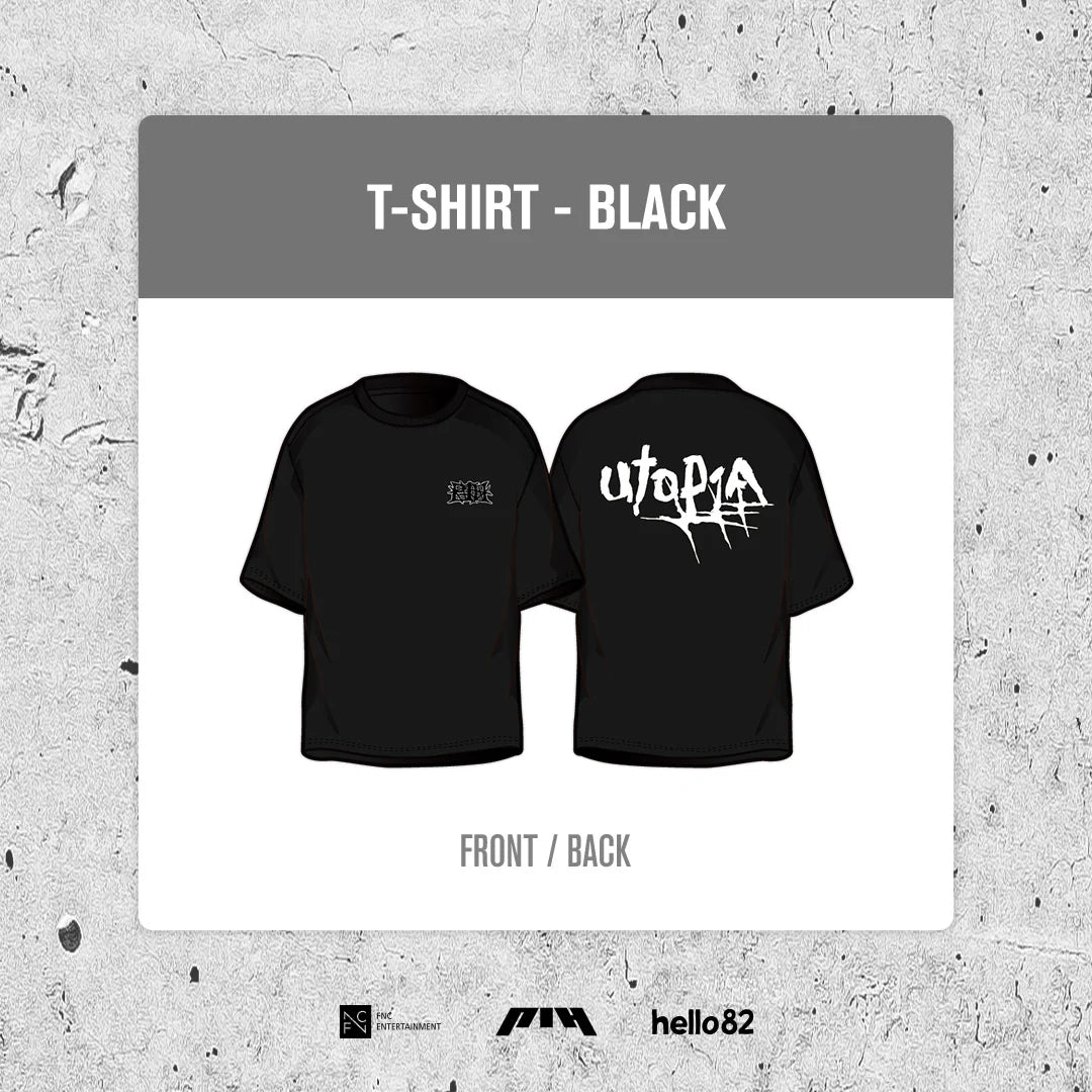 LIVE TOUR 2025 [P1ustage H : UTOP1A] IN EUROPE - black T-SHIRT