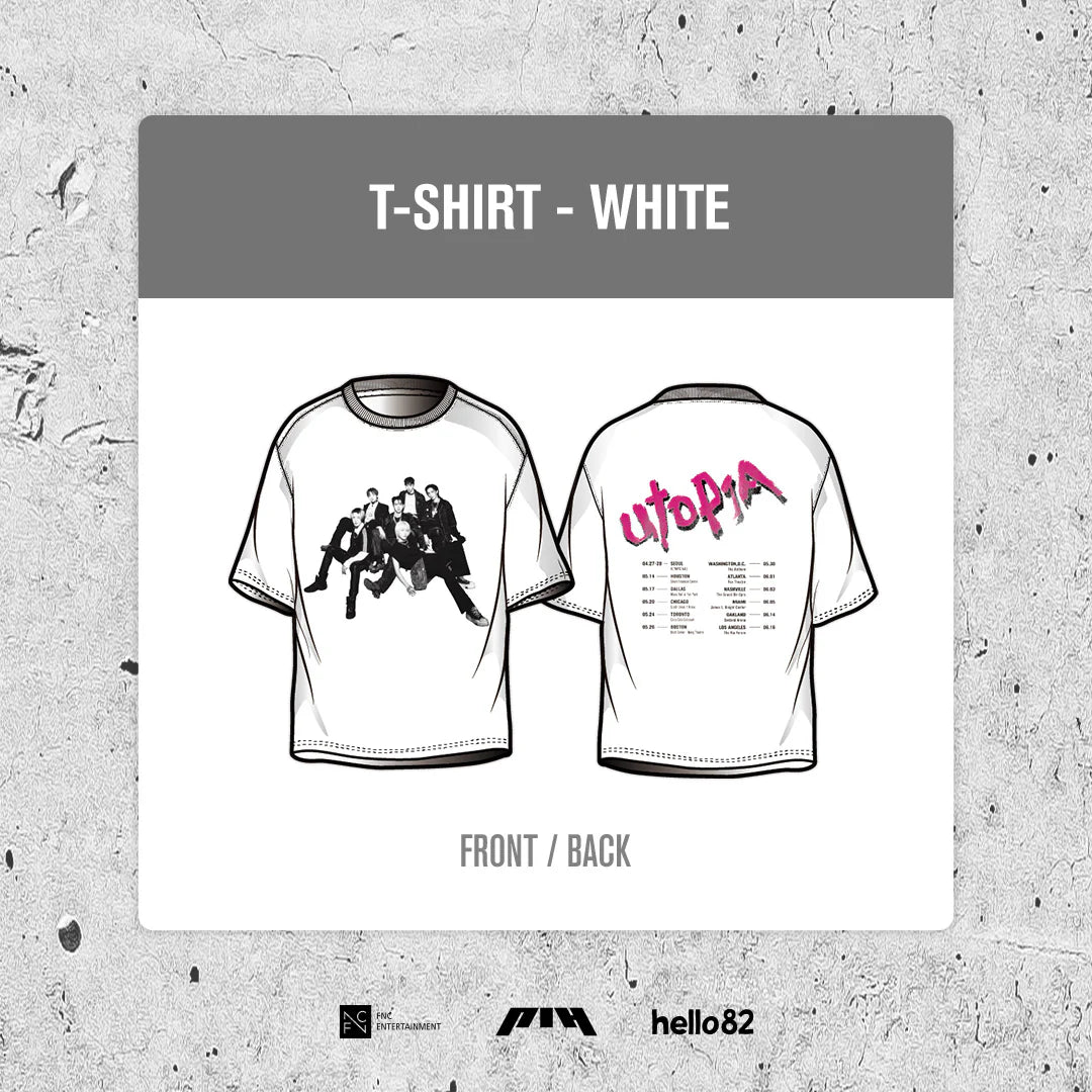 LIVE TOUR 2025 [P1ustage H : UTOP1A] IN EUROPE - White T-SHIRT